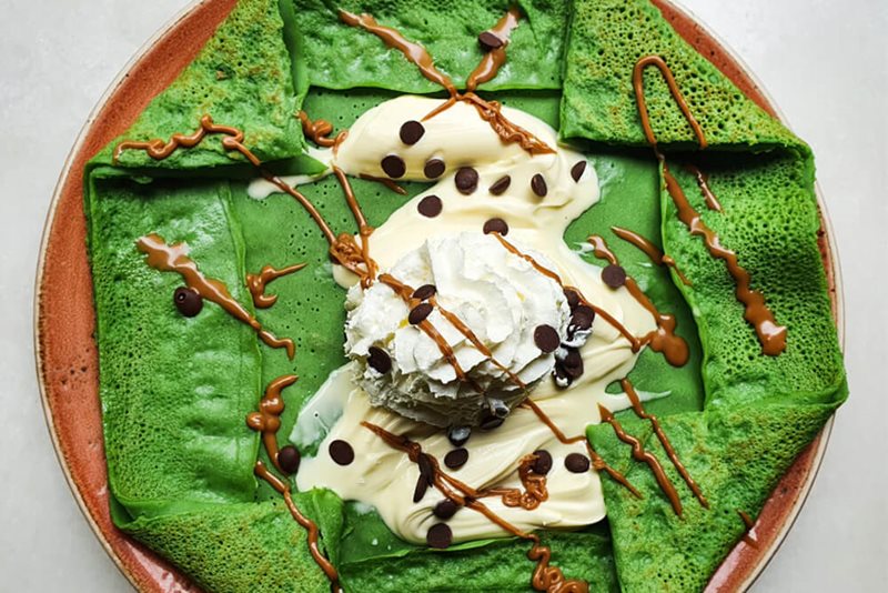 St Patrick's Day Green Crepe