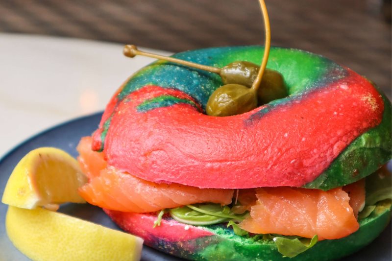 Rainbow Pride Bagels
