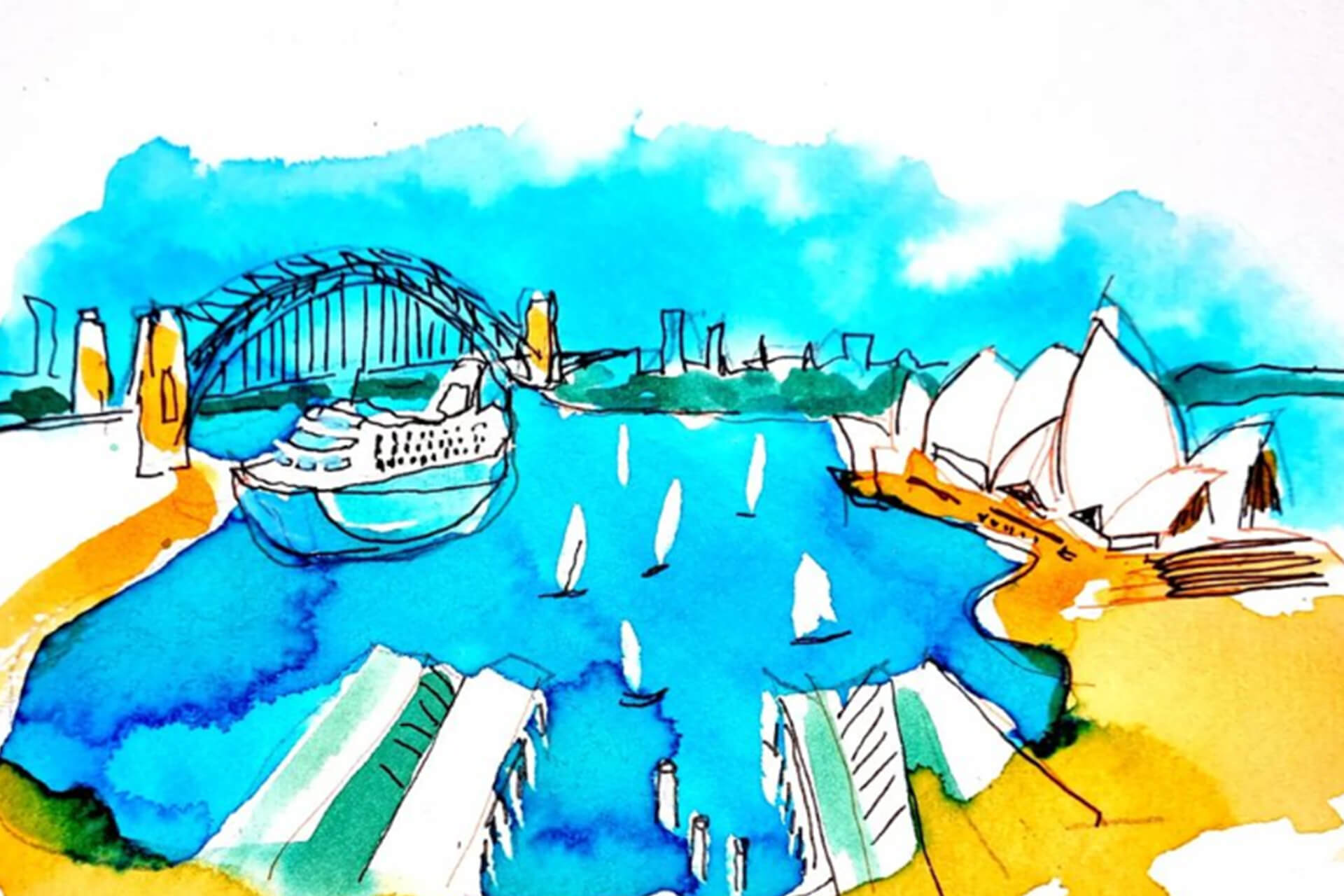 Sydney Harbor Bridge Drawings for Sale - Pixels