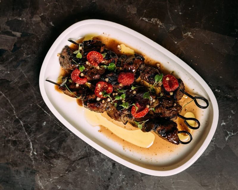 Sydney Signatures - Kangaroo skewers at Pony Dining