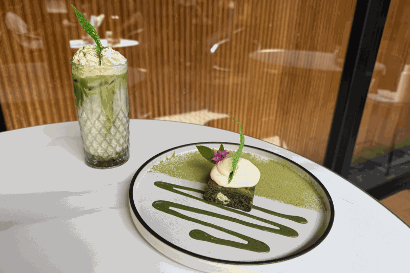 Matcha lucky pair at ASLAN Coffee Roasters