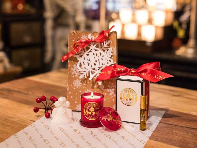 Complimentary snowflake soap at Dux Collection