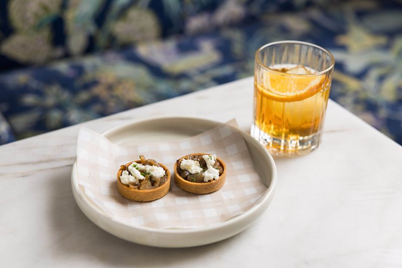 French Connection Cocktail & Goat's Cheese Tartlets