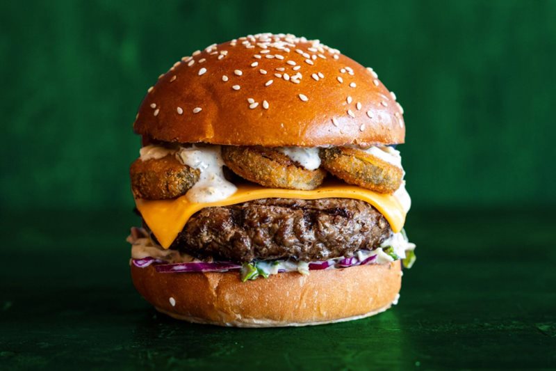 Strawberry Matcha & Wagyu Beef Burgers at Ribs and Burgers 