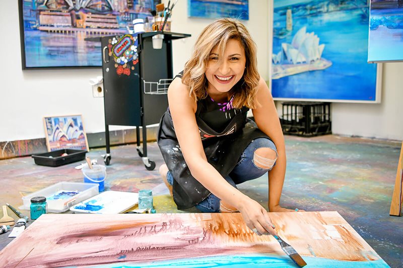 Live painting with Shazia Imran