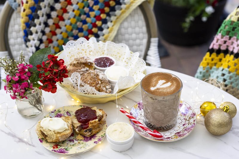 Rum and Raisin Scones and House Made Eggnog