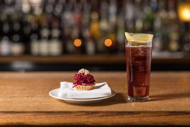 Vermouth Cassis and Beetroot Tartlet 