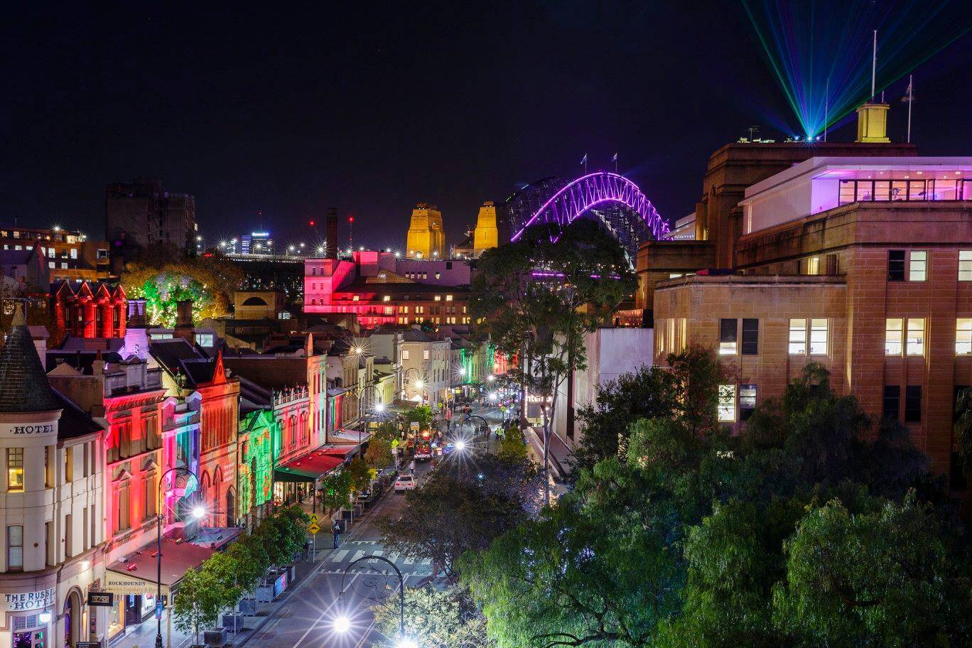 Vivid Sydney in The Rocks